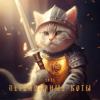 Календарь 2025г 320*320 "Легендарные коты" настенный, на спирали