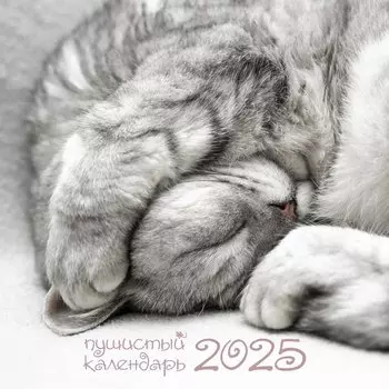 Календарь 2025г 320*320 "Пушистый календарь" настенный, на спирали