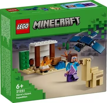 Конструктор детский LEGO Minecraft. Экспедиция Стива в пустыню (75 деталей)