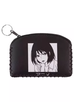 Кошелек на молнии Аниме Девушка (Дзе) (9х13) (кожзам)
