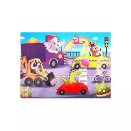 Мягкие пазлы Транспорт А4 24 элемента Vladi Toys
