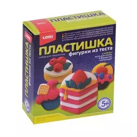 Набор для детского творчества LORI Пластишка Фигурки из теста "Вкусные пирожные"