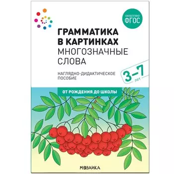Грамматика в картинках. Многозначные слова. Наглядно-дидактическое пособие