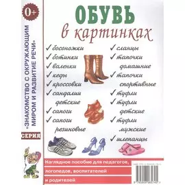 Обувь в картинках. Наглядное пособие для педагогов, логопедов, воспитателей и родителей