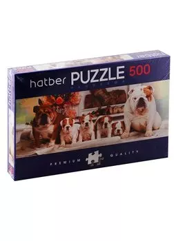 Пазл HATBER Premium 500 эл. 665х230мм.Панорама-Собачки