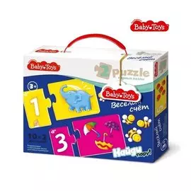 Пазл MAXI BABY TOYS парные Веселый счет 20эл.