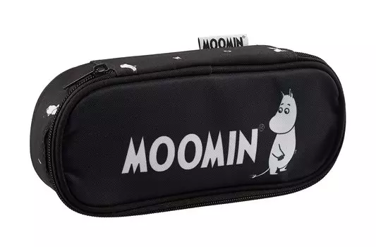 Пенал-косметичка "Moomin" овальный, полиэстер, молния