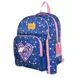 Ранец "Hearts and stars" 2отд., 40,5*29*14см, 3 кармана