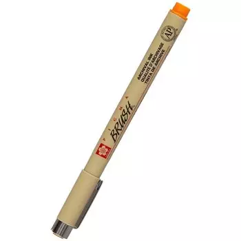 Ручка-кисточка капиллярная Pigma Brush Оранжевый, Sakura