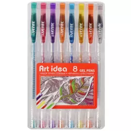 Ручки гелевые Art idea, 8 цветов 1 мм