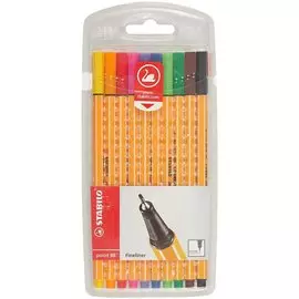 Ручки капиллярные Stabilo, Point, 10 цветов