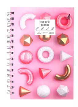 Скетчбук А5 60л "SKETCHBOOK. Арт-композиция", 120г/м2, софт. тач, евроспиральСкетчбук А5 60л "SKETCHBOOK. Арт-композиция", 120г/м2, софт. тач, евроспираль