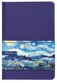 Скетчбук А5 64л "Van Gogh Сollection. Звёздня ночь" 100г/м2, тв.обложка