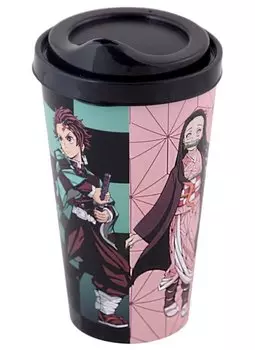 Стакан аниме Demon Slayer Tanjiro и Nezuko (пластик) (550 мл)