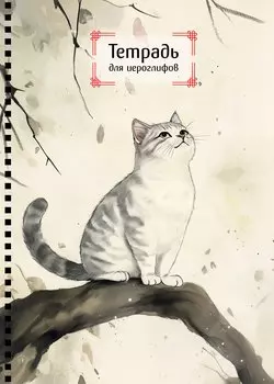 Тетрадь для иероглифов на пружине (Игривый котик)
