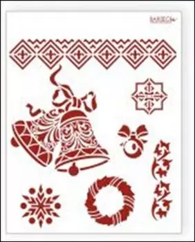 Трафарет пластиковый многоразовый Колокольчики Ажур (20х25) (НГ010)