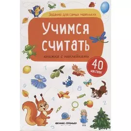 Учимся считать. Книжка с наклейками