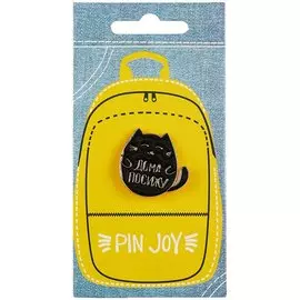 Значок Pin Joy Котик Дома посижу (металл) (12-08599-009)