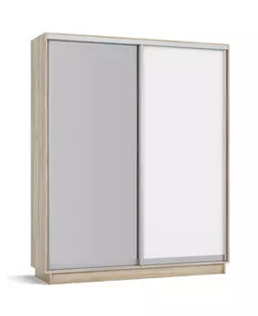 Шкаф-купе 2-дверный РИМ-180 Сонома, Белый снег