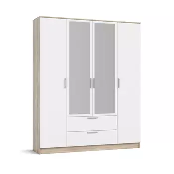 Шкаф РИМ 180 4Д NEW Сонома, Белый снег