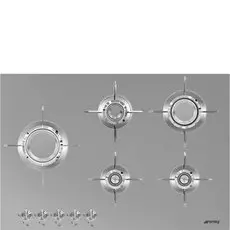 Газовая поверхность SMEG PXL675L