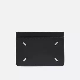 Держатель для карточек Maison Margiela Four Stitch Grain Leather, цвет чёрный