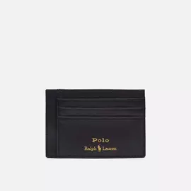Держатель для карточек Polo Ralph Lauren Gold Polo Pony Money Clip Smooth Leather, цвет коричневый