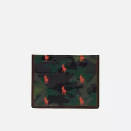 Держатель для карточек Polo Ralph Lauren Internal Camouflage Smooth Leather, цвет камуфляжный