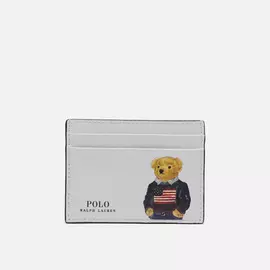 Держатель для карточек Polo Ralph Lauren Smooth Leather Bear, цвет белый