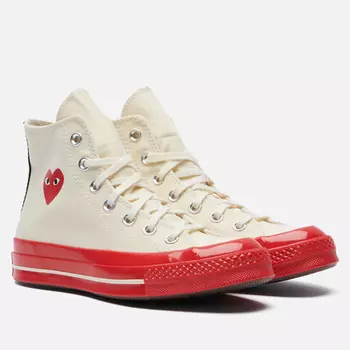 Кеды Converse x Comme des Garcons Play Chuck 70 Hi, цвет бежевый, размер 39 EU