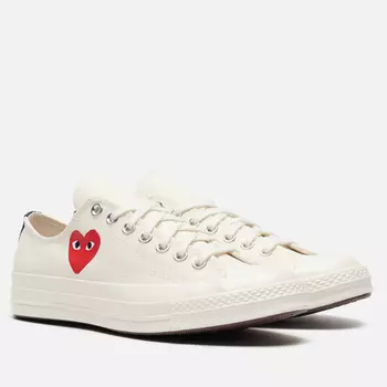 Кеды Converse x Comme des Garcons Play Chuck 70 Single Heart Low, цвет белый, размер 36.5 EU