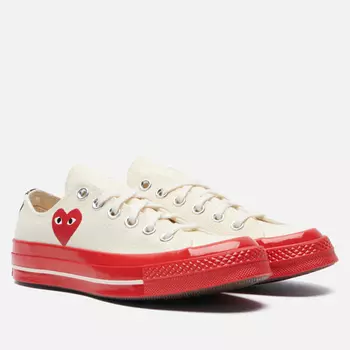 Кеды Converse x Comme des Garcons Play Chuck 70 Low, цвет бежевый, размер 39 EU