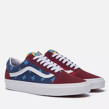 Кеды Vans Old Skool Tie Print Mix, цвет бордовый, размер 40.5 EU