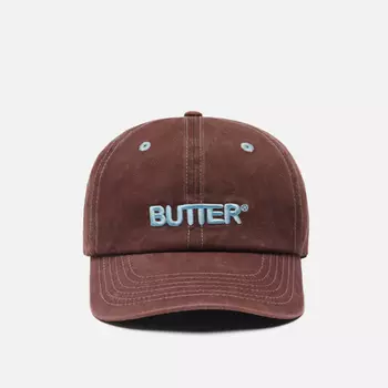Кепка Butter Goods Rounded Logo 6 Panel Q324, цвет коричневый