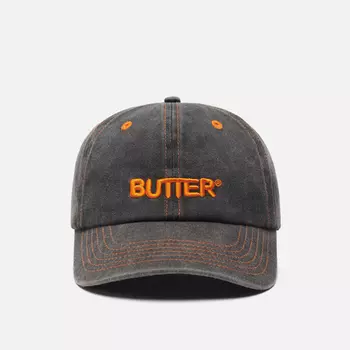 Кепка Butter Goods Rounded Logo 6 Panel Q324, цвет чёрный