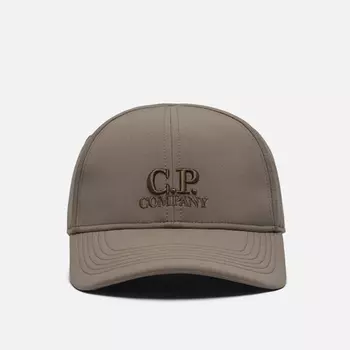 Кепка C.P. Company C.P. Shell-R Logo, цвет коричневый