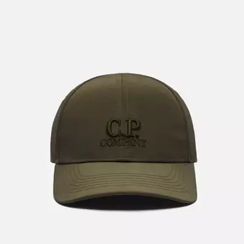 Кепка C.P. Company Chrome-R Logo Garment Dyed, цвет оливковый