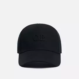 Кепка C.P. Company Gabardine Logo Baseball, цвет чёрный