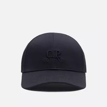 Кепка C.P. Company Gabardine Logo Garment Dyed, цвет синий