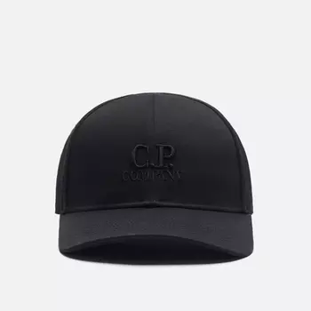 Кепка C.P. Company Gabardine Logo Garment Dyed, цвет чёрный
