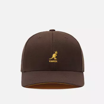 Кепка Kangol Wool Flexfit Baseball, цвет коричневый, размер S-M