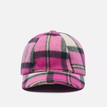 Кепка MSGM Wool Tartan Baseball, цвет розовый