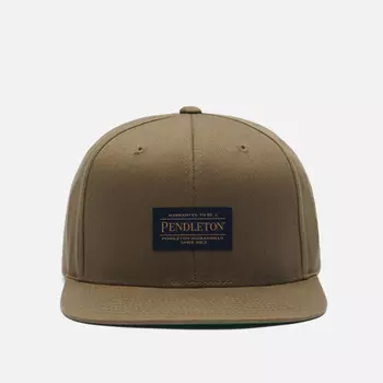 Кепка Pendleton Logo Flat Brim, цвет оливковый