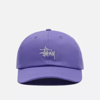 Кепка Stussy Stock Low Pro Printed Logo, цвет фиолетовый