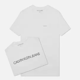 Комплект мужских футболок Calvin Klein Jeans 2-Pack Institutional Logo, цвет белый, размер S