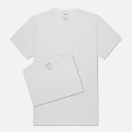 Комплект мужских футболок Edwin Double Pack SS Tubular, цвет белый, размер XXL