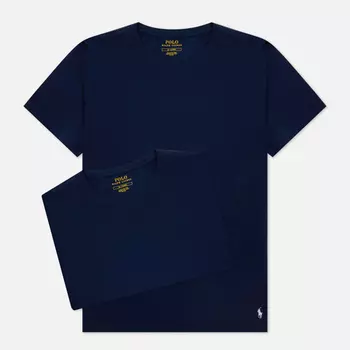 Комплект мужских футболок Polo Ralph Lauren BCI Cotton/Elastane Classic Crew Neck 2-Pack, цвет синий, размер XXL