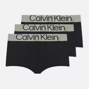 Комплект мужских трусов Calvin Klein Underwear 3-Pack Low Rise Trunk Steel Micro, цвет чёрный, размер XL