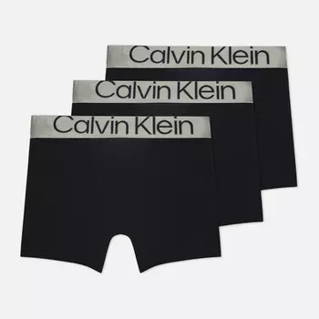 Комплект мужских трусов Calvin Klein Underwear 3-Pack Boxer Brief Steel Cotton, цвет чёрный, размер XL