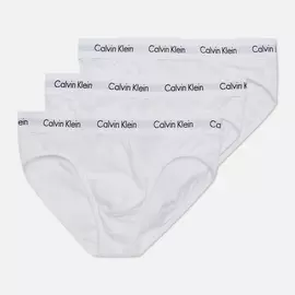 Комплект мужских трусов Calvin Klein Underwear 3-Pack Hip Brief, цвет белый, размер S